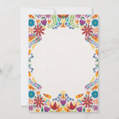 Mexicaanse Nuestra Boda Bloemen Botanische bruilof Kaart (Achterkant)