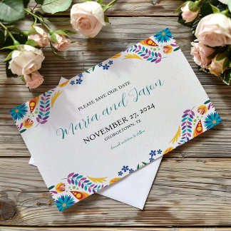 Mexicaanse Nuestra Boda Bloemen Botanische bruilof Save The Date