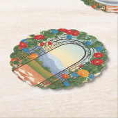 Mexicaanse ochtend glorie kartonnen onderzetters (Gekanteld)