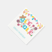 Mexicaanse Ole Fiesta gepersonaliseerde verjaardag Servet (Hoek)