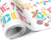 Mexicaanse Ole Party Colorful Cadeaupapier (Rol Hoek)