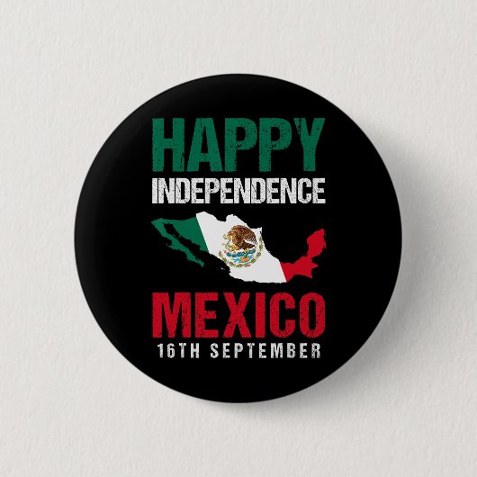 mexicaanse onafhankelijkheidsdag 16 september mexi ronde button 5,7 cm (Voorkant)