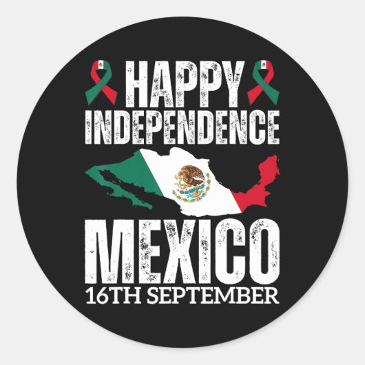 mexicaanse onafhankelijkheidsdag 16 september mexi ronde sticker (Voorkant)