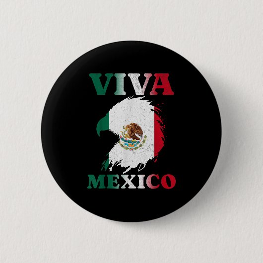 Mexicaanse Onafhankelijkheidsdag Eagle Mexico Vlag Ronde Button 5,7 Cm (Voorkant)
