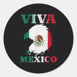 Mexicaanse Onafhankelijkheidsdag Eagle Mexico Vlag Ronde Sticker