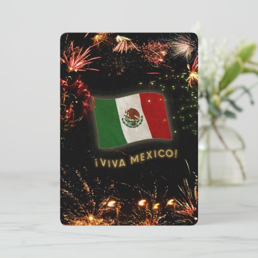 Mexicaanse Onafhankelijkheidsdag Uitnodiging (Staand voorkant)