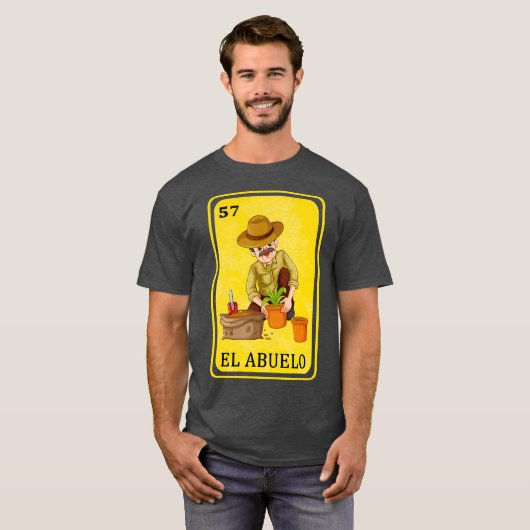 Mexicaanse opa vader pap Spaans lottery Bingo T-shirt (Voorkant volledig)