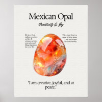 Mexicaanse Opal Gem Crystal Betekenis Kaart