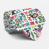 Mexicaanse Otomi Animal Foliage Motieven Borderlin Stropdas (Opgerold)