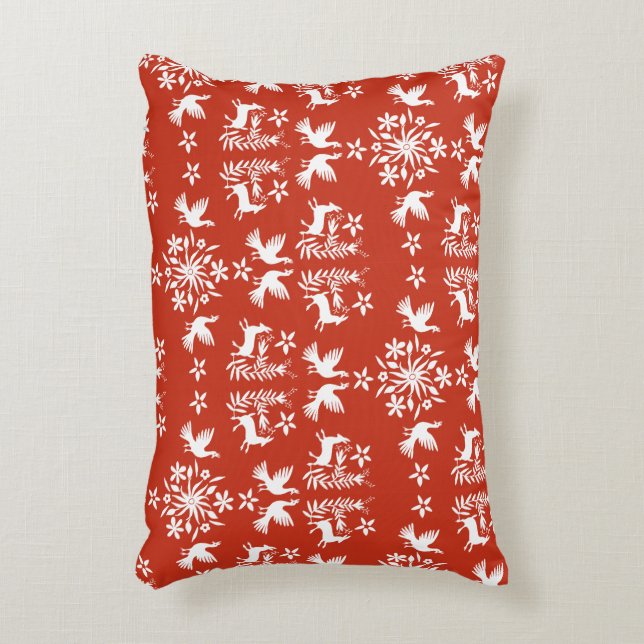 Mexicaanse Otomi Home Decor Accent Kussen (Voorkant(Verticaal))