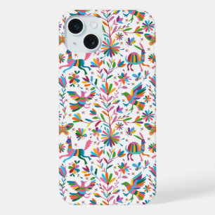 Mexicaanse Otomi stijl fel patroon iPhone 15 Plus Case