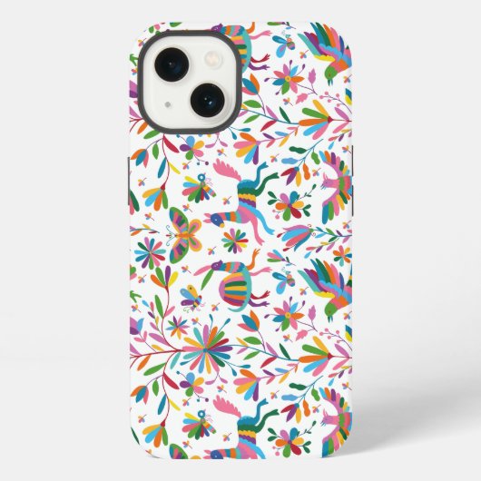 Mexicaanse Otomi stijl helder patroon iPhone Hoesje (Achterkant)