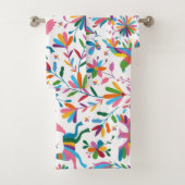 Mexicaanse Otomi Style Bright Pattern Bad Handdoek (Insitu)