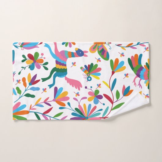 Mexicaanse Otomi Style Bright Pattern Bad Handdoek (Handdoek)