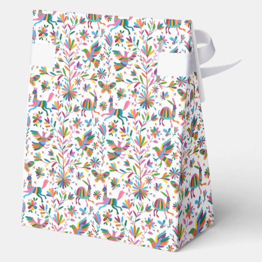Mexicaanse Otomi Style Bright Pattern Bedankdoosjes (Achterkant)