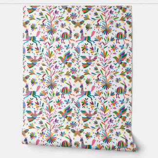 Mexicaanse Otomi Style Bright Pattern Behang