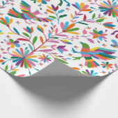 Mexicaanse Otomi Style Bright Pattern Cadeaupapier (Hoek)