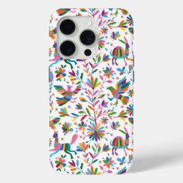Mexicaanse Otomi Style Bright Pattern iPhone 15 Pro Case