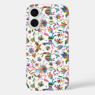 Mexicaanse Otomi Style Bright Pattern iPhone 16 Hoesje