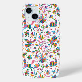 Mexicaanse Otomi Style Bright Pattern iPhone 15 Mini Hoesje