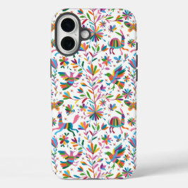 Mexicaanse Otomi Style Bright Pattern iPhone 16 Plus Hoesje
