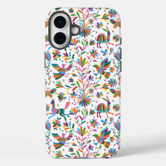 Mexicaanse Otomi Style Bright Pattern iPhone 16 Plus Hoesje
