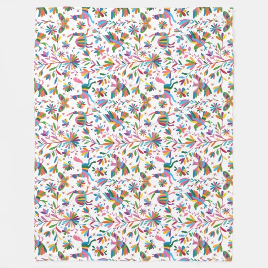 Mexicaanse Otomi Style Bright Pattern Fleece Deken (Voorkant)