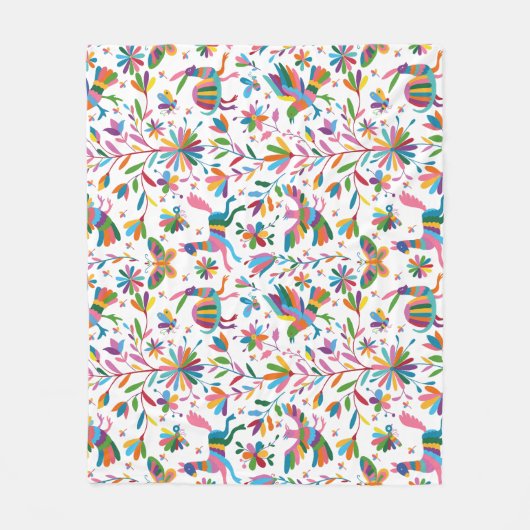 Mexicaanse Otomi Style Bright Pattern Fleece Deken (Voorkant)