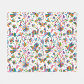 Mexicaanse Otomi Style Bright Pattern Fleece Deken (Voorkant (Horizontaal))