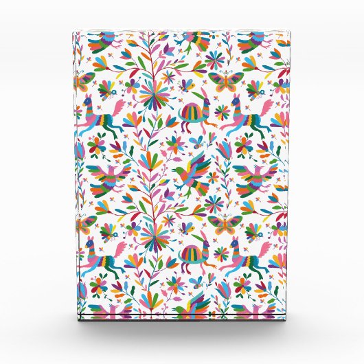 Mexicaanse Otomi Style Bright Pattern Fotoblokken (Voorkant)
