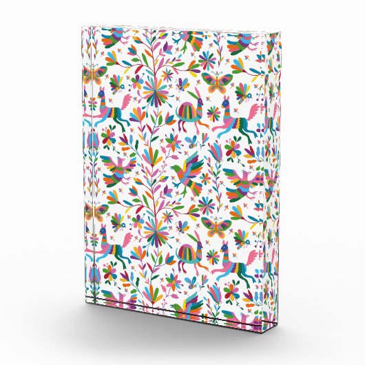 Mexicaanse Otomi Style Bright Pattern Fotoblokken (Rechts)