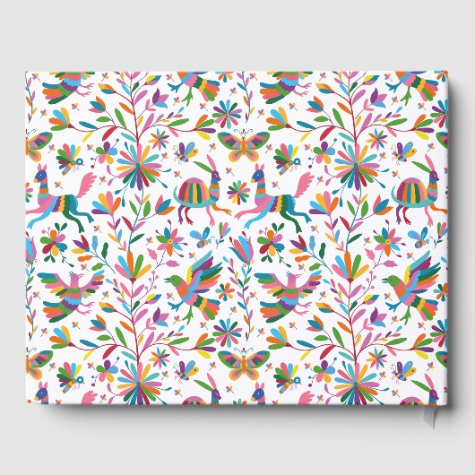 Mexicaanse Otomi Style Bright Pattern Gastenboek (Achterkant)