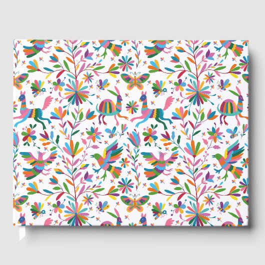Mexicaanse Otomi Style Bright Pattern Gastenboek (Voorkant)