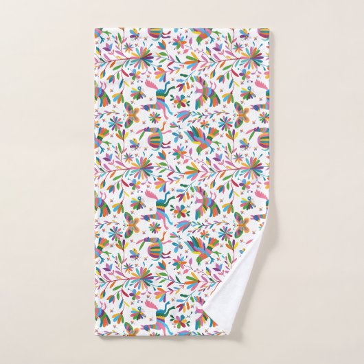 Mexicaanse Otomi Style Bright Pattern Handdoek (Handdoek)