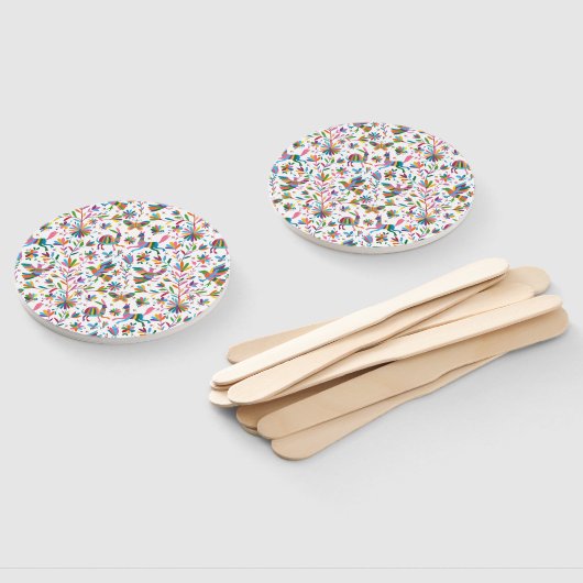 Mexicaanse Otomi Style Bright Pattern Handwaaier (Niet-gemonteerd)