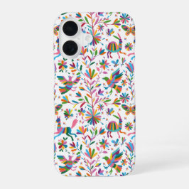 Mexicaanse Otomi Style Bright Pattern iPhone 16 Hoesje