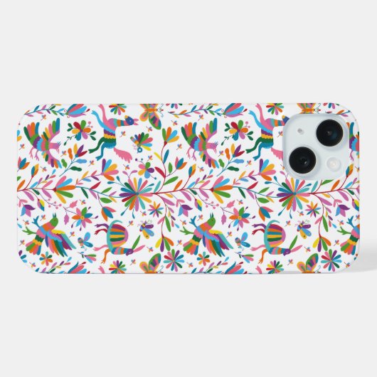 Mexicaanse Otomi Style Bright Pattern iPhone Hoesje (Achterkant horizontaal)