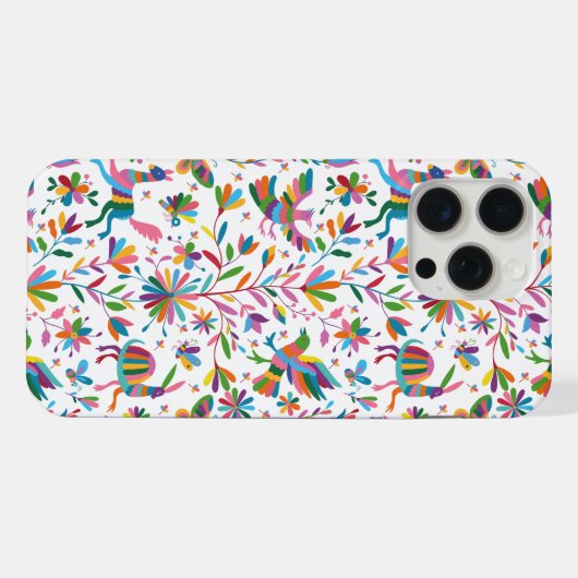 Mexicaanse Otomi Style Bright Pattern iPhone Hoesje (Achterkant horizontaal)