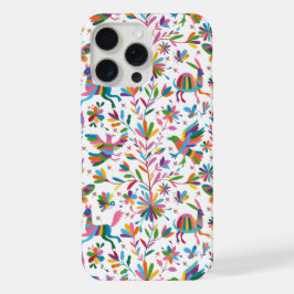 Mexicaanse Otomi Style Bright Pattern iPhone 15 Pro Max Case