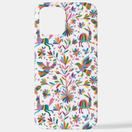 Mexicaanse Otomi Style Bright Pattern iPhone 12 Pro Max Hoesje