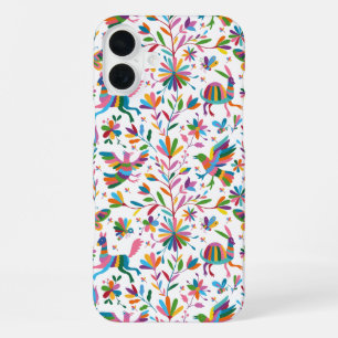 Mexicaanse Otomi Style Bright Pattern iPhone 16 Plus Hoesje