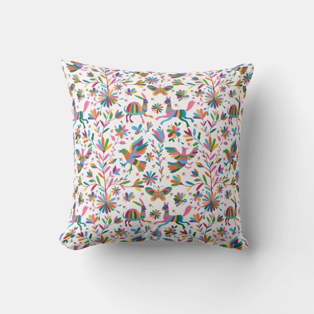 Mexicaanse Otomi Style Bright Pattern Kussen (Voorkant)