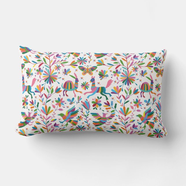 Mexicaanse Otomi Style Bright Pattern Kussen (Voorkant)