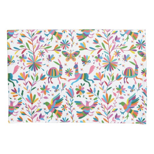 Mexicaanse Otomi Style Bright Pattern Kussensloop (Voorkant)