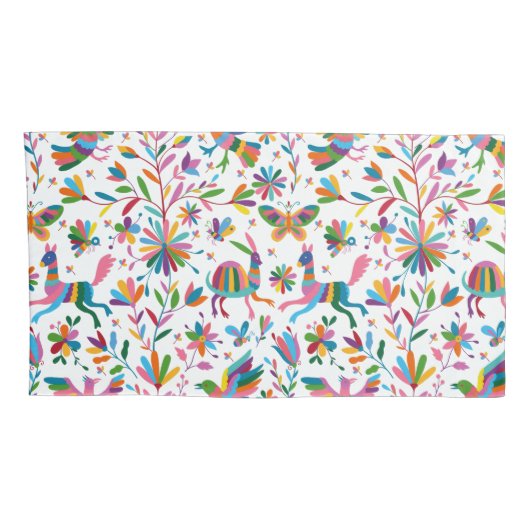 Mexicaanse Otomi Style Bright Pattern Kussensloop (Achterkant-Rechts)