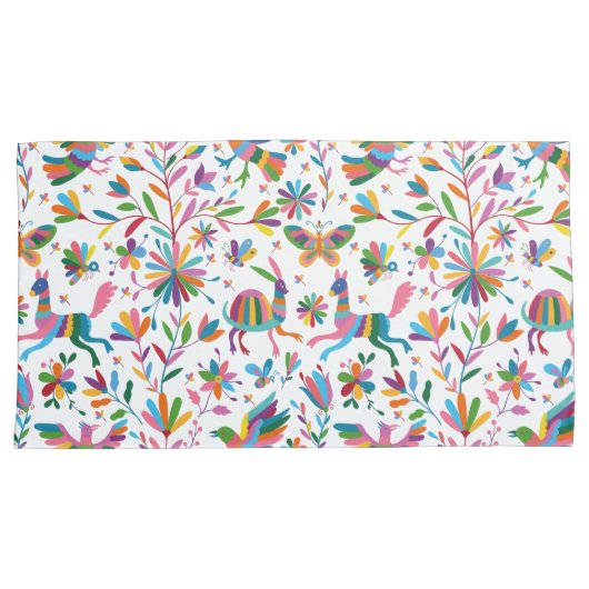 Mexicaanse Otomi Style Bright Pattern Kussensloop (Voorkant-Rechts)
