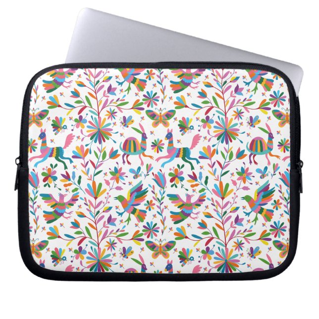 Mexicaanse Otomi Style Bright Pattern Laptop Sleeve (Voorkant)