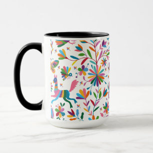 Mexicaanse Otomi Style Bright Pattern Mok