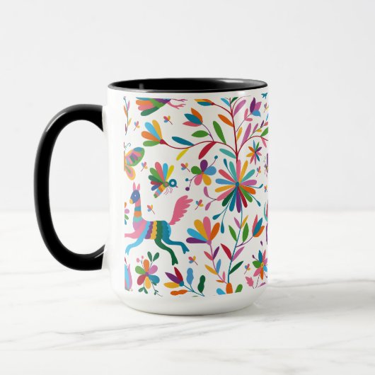 Mexicaanse Otomi Style Bright Pattern Mok (Links)