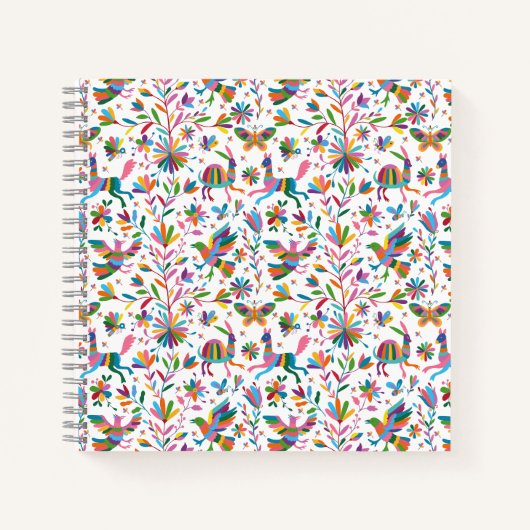 Mexicaanse Otomi Style Bright Pattern Notitieboek (Voorkant)